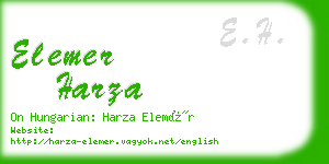 elemer harza business card